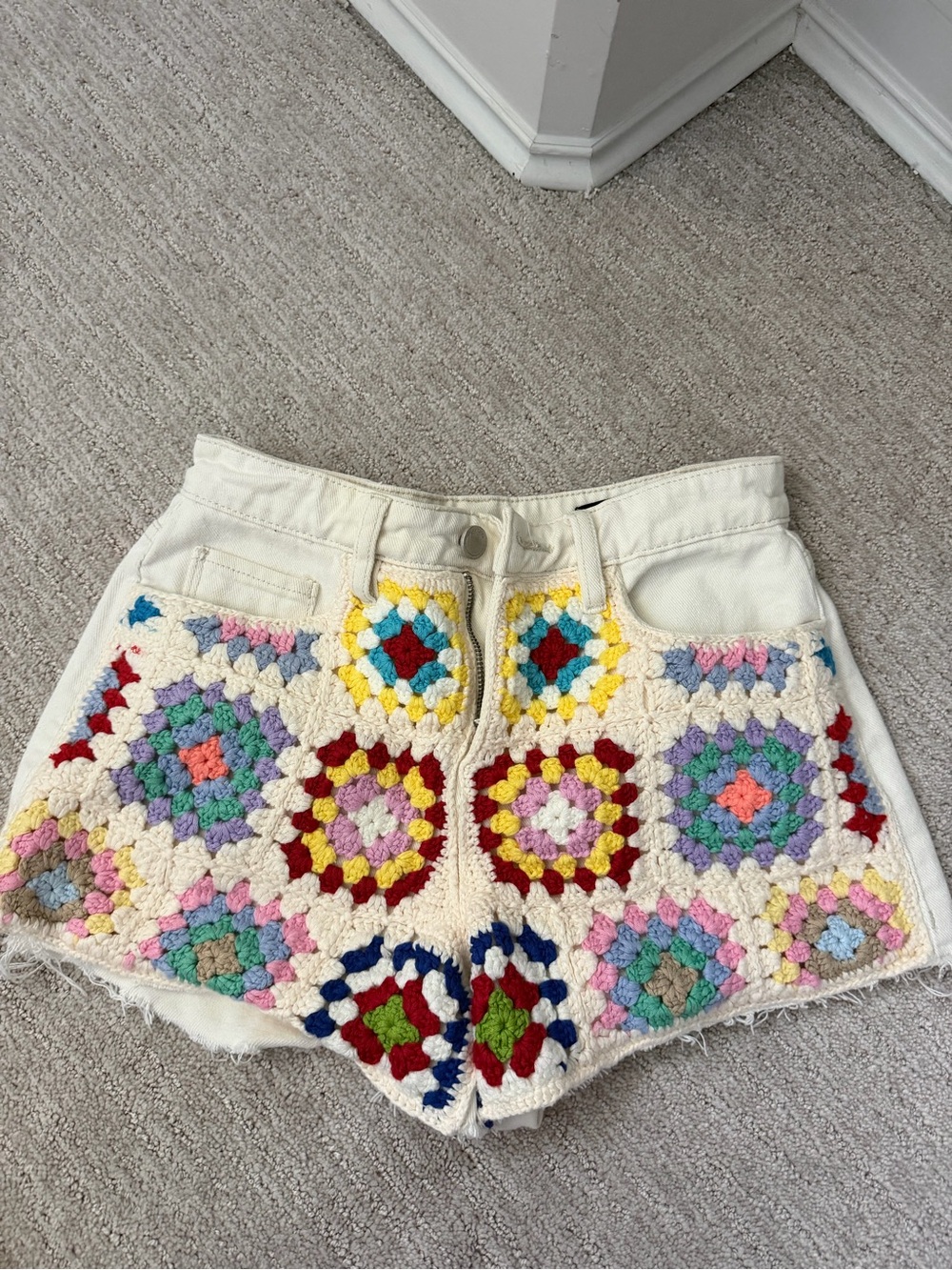 Blank NYC Crochet Jean Shorts